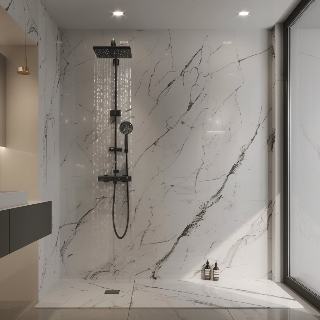 Commercial Grade Continuous Vein SPC Bathroom Cladding Complete Set with Trims thumbnail 2