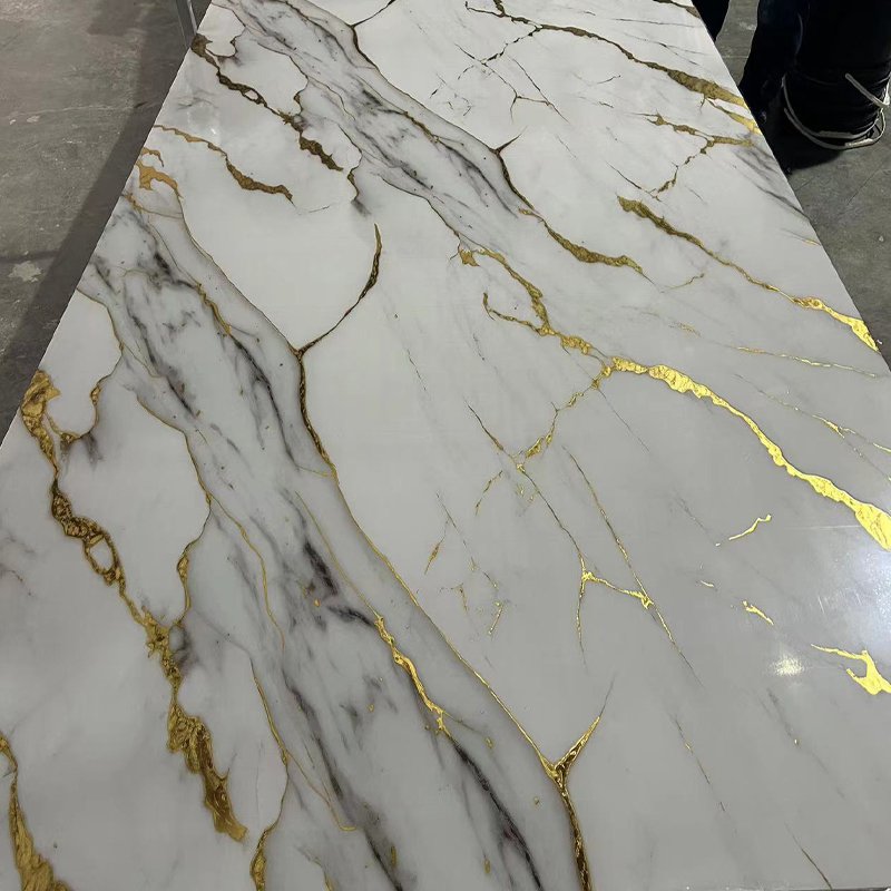 High Gloss UV Marble Wall Panel - Waterproof & Fireproof for Hotels/Offices thumbnail 5