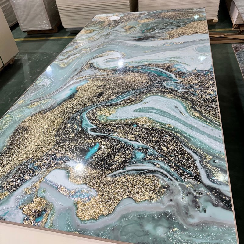 High Gloss UV Marble Wall Panel - Waterproof & Fireproof for Hotels/Offices thumbnail 6
