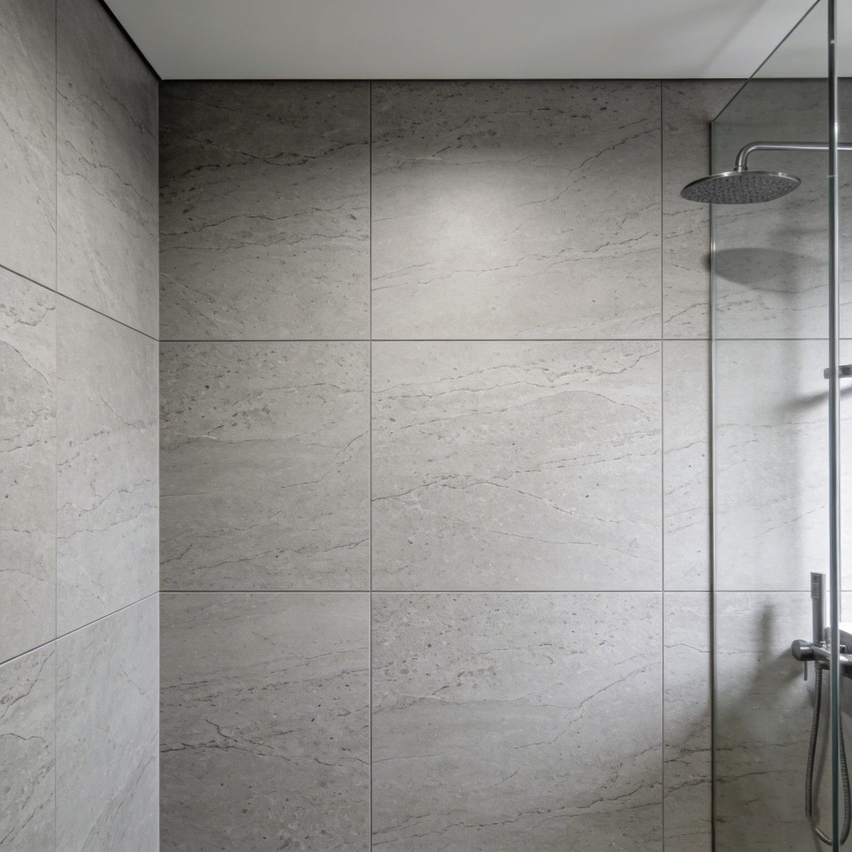 High Quality SPC Alcove Shower Wall Panel Set With Line Texture For Us Projects thumbnail 2