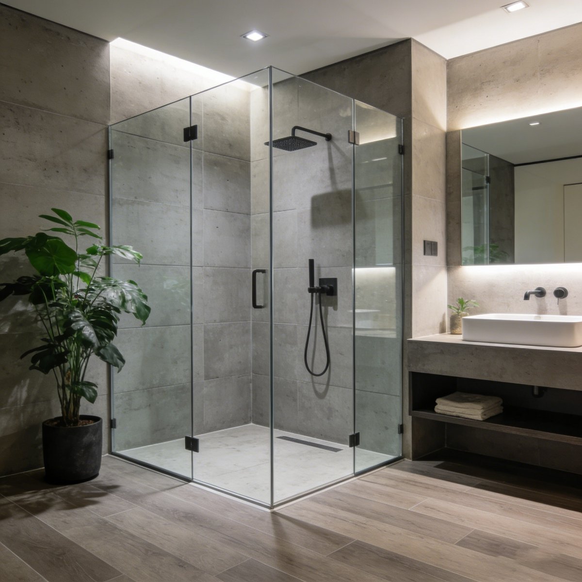 Project Grade SPC Alcove Shower Wall Set With Modern Line Design For Us Developers thumbnail 2