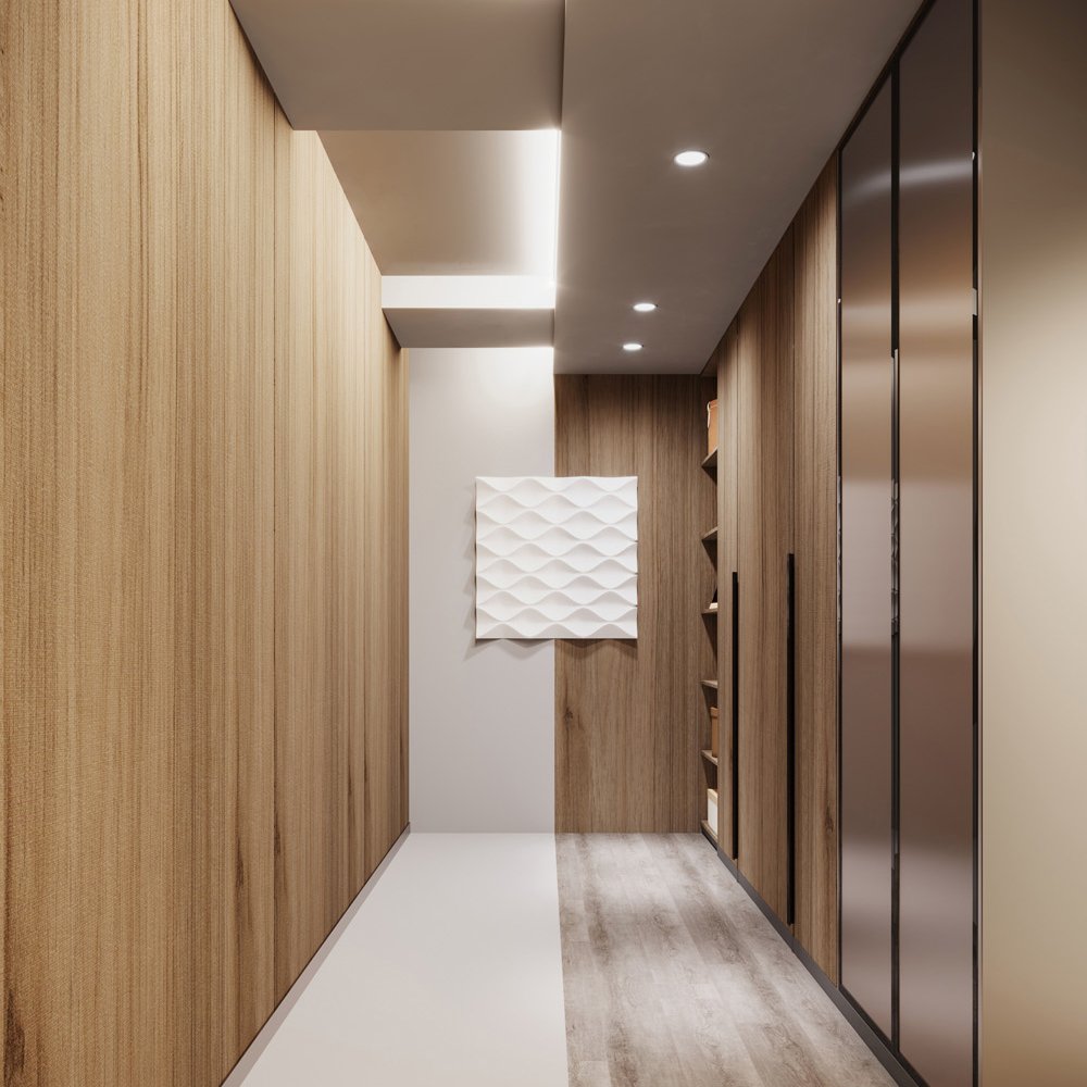 3D Fluted Corridor WPC Wall Panel thumbnail 3