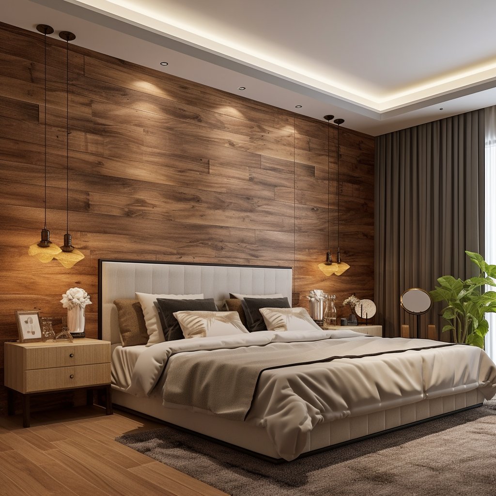 Wood Wall Paneling Interior Decor Bamboo WPC Board thumbnail 2